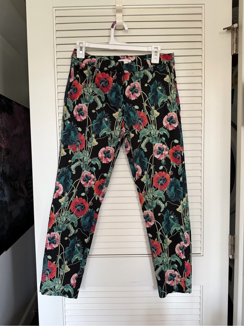 H&M Black Floral Pants with Pockets